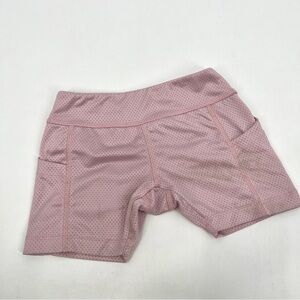 TURTLES & TEES Girl's Baby Pink Athletic Breathable Biker Shorts Size S
